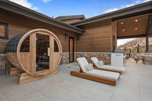 View of patio featuring outdoor furniture