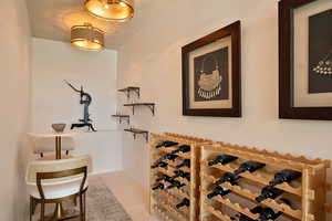 Wine cellar featuring tile patterned flooring