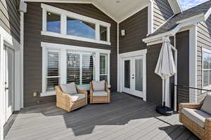 Deck with french doors