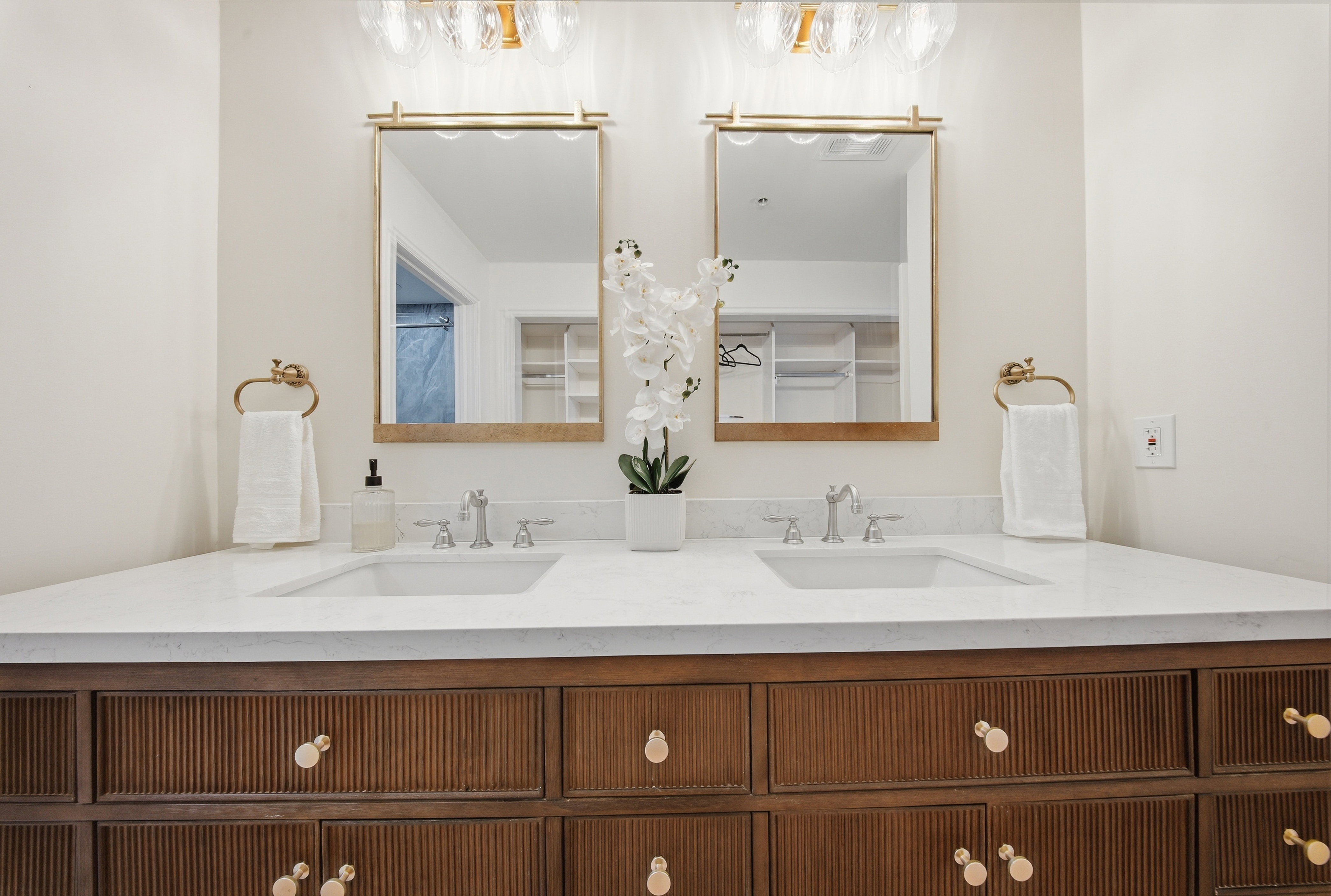 Bathroom with double vanity