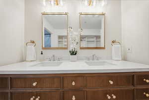 Bathroom with double vanity