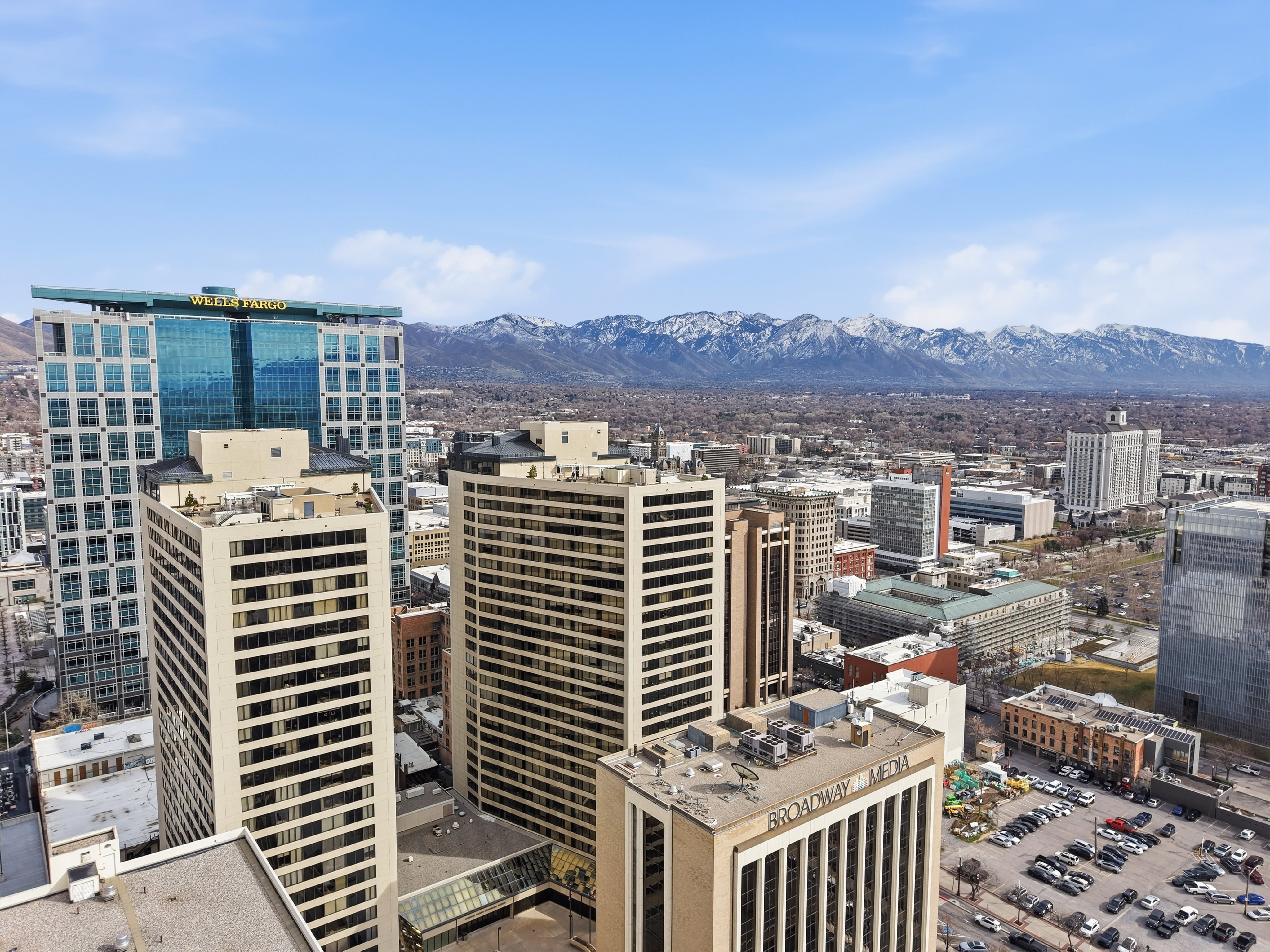 View of city featuring mountains