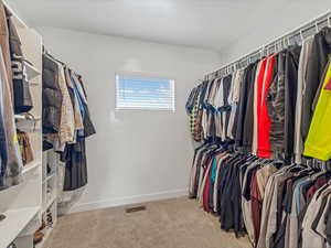 Walk in master closet