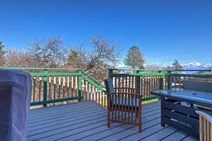 Deck with a mountain view