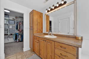 Master bathroom Bathroom with a walk in closet- not pictured separate toilet room - large jetted tub and walk in shower.