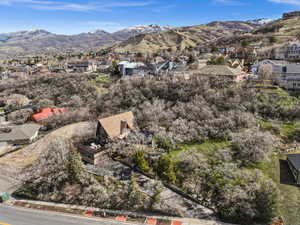 Mountain view with nearby suburban area