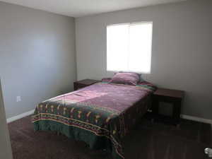 This bedroom does not have a closet. Could be used as office or gym.