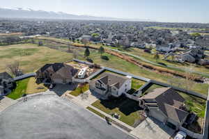 Aerial view of residential area