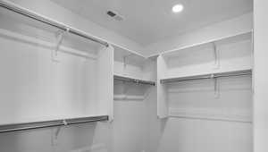 View of walk in closet