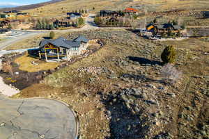 Aerial view of residential area