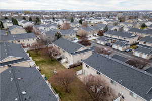 Aerial view of residential area