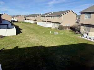 View of yard featuring a residential view