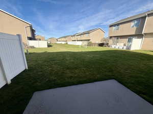 View of yard featuring a residential view