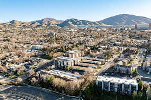 View of property location featuring a mountain backdrop and nearby urban area