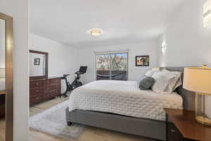 Bedroom featuring light wood finished floors