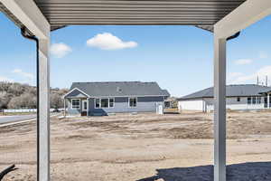 Exterior space with a patio area