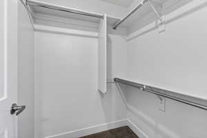 View of walk in closet