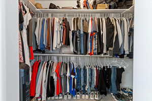 View of walk in closet