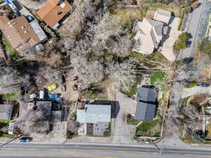 Aerial perspective of suburban area