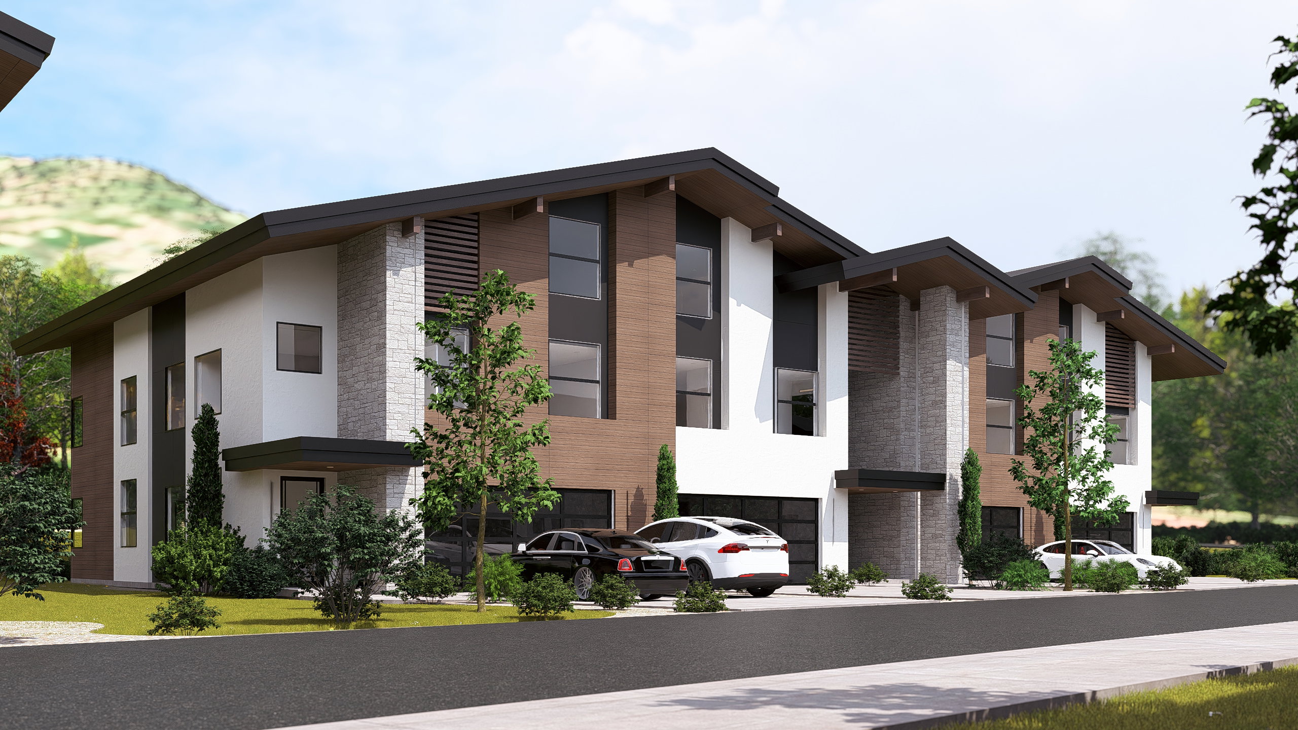 View of front of house featuring stucco siding