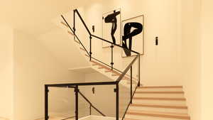 Staircase with baseboards