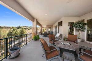 View of patio featuring outdoor dining space