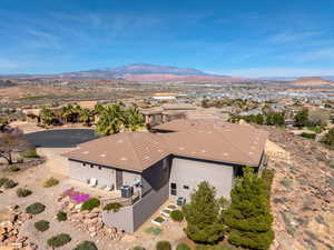 View of subject property featuring a mountain backdrop