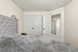 Bedroom featuring a closet