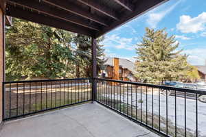 Balcony with a residential view