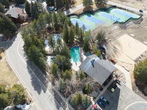 Bird's eye view of a pool