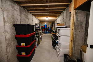 View of unfinished below grade area