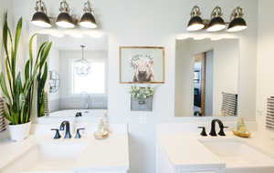 Bathroom featuring vanity