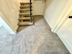 Stairs from basement to upstairs entry