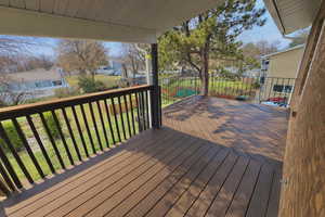 Deck off dining area