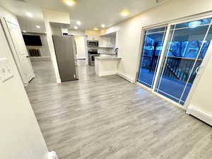 View from dining to kitchen