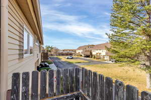 View of yard with a residential view