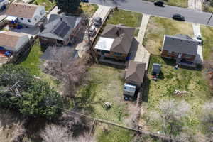 Aerial view of residential area