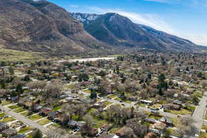 Mountain view featuring nearby suburban area
