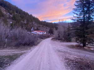 View of street featuring a mountain view