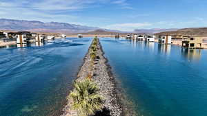 Water view with a mountain backdrop