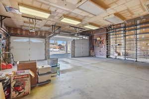 Garage featuring a garage door opener