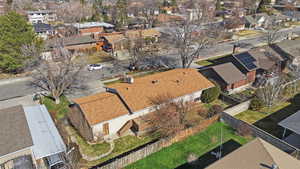 Aerial view of residential area