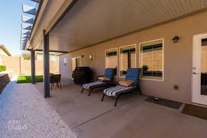View of patio / terrace featuring a grill