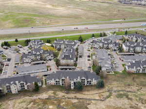 Aerial view of residential area