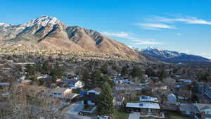 Mountain view with nearby suburban area