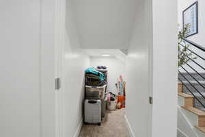 under stairs closet