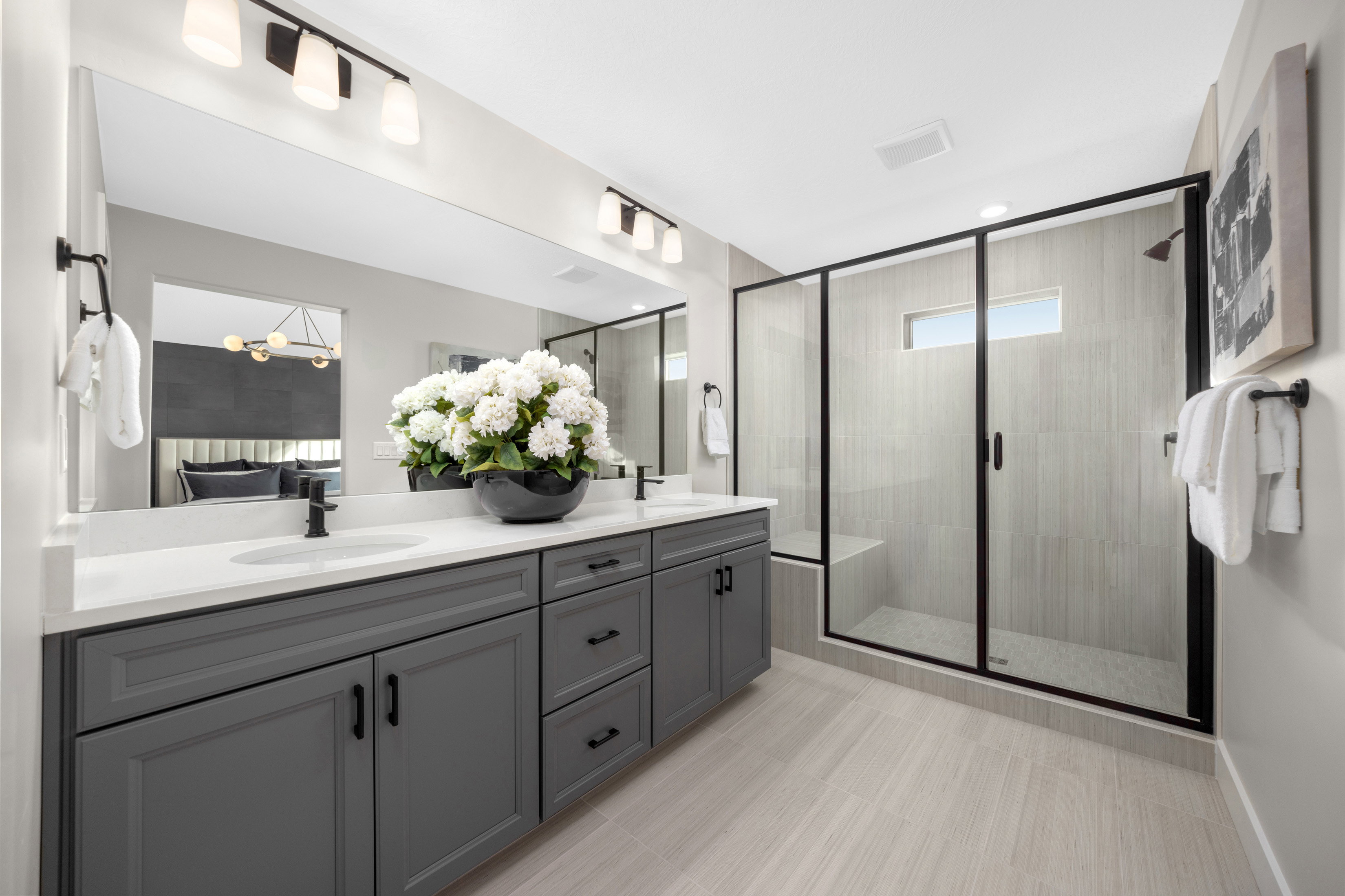 Owner's bath  *Actual home may differ in color/material/options. Pictures are of finished homes of the same floor plan and may contain options/upgrades/ decorations/ furnishings not available at the advertised price.