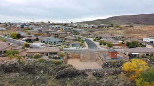 Aerial view of residential area