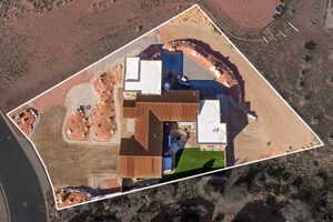 View from above of property with property boundaries highlighted