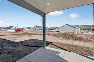 View of yard with a residential view